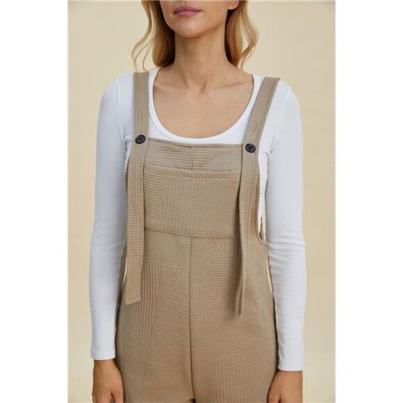 Double Take Full Size Texture Sleeveless Romper - Picture 14 of 16